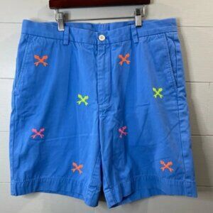 Vineyard Vines | Men’s Breaker Shorts Novelty Fish Bone Print Size 34